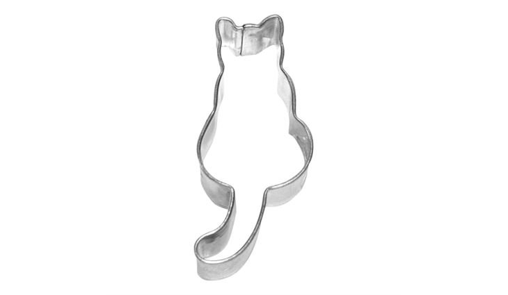 RBV Birkmann Ausstechform Katze sitzend, Edelstahl, 6,5 cm