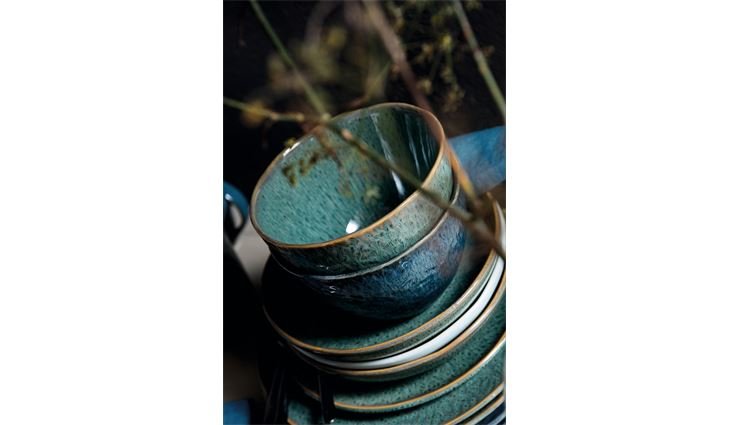 LEONARDO Keramikteller MATERA 20,7 cm grün Tief