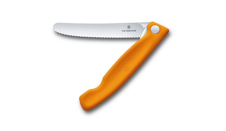 VICTORINOX Swiss Classic Faltbares Gemüsemesser, orange