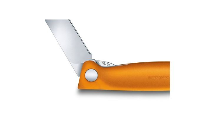 VICTORINOX Swiss Classic Faltbares Gemüsemesser, orange