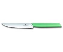 VICTORINOX Swiss Modern Steakmesser, Wellenschliff,12cm, grün