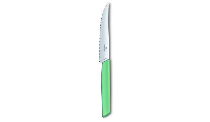 VICTORINOX Swiss Modern Steakmesser, Wellenschliff,12cm, grün