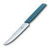 VICTORINOX Swiss Modern Steakmesser, Wellenschliff,12cm, blau