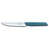 VICTORINOX Swiss Modern Steakmesser, Wellenschliff,12cm, blau