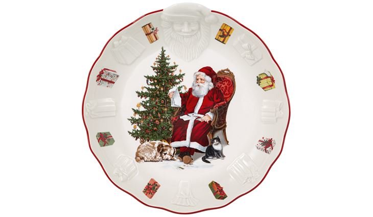 Villeroy & Boch Schale mit Santa Relief, Wunschzettel