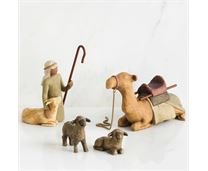 Willow Tree Shepherd and Stable Animals - Schäfer und Herde