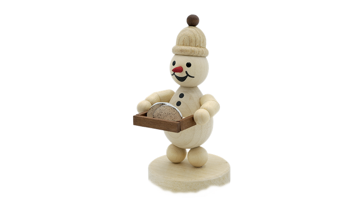 Drechslerei Wagner Schneemann Junior mit Christstollen