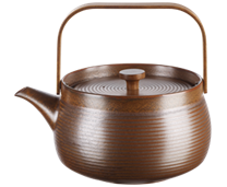 ASA Teekanne mit Holzgriff, brown 1,5l
