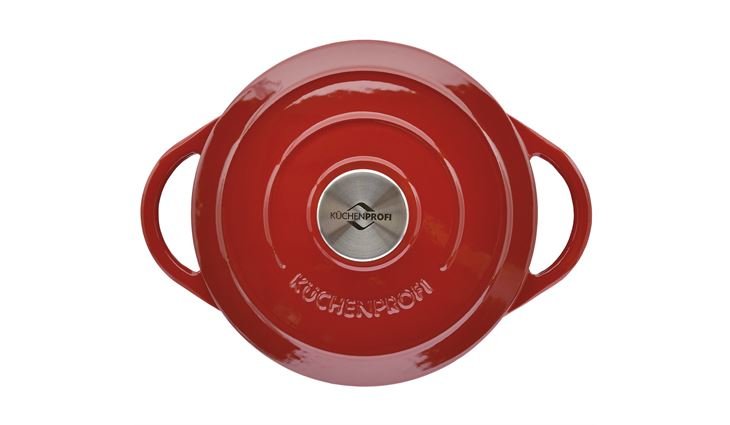 Küchenprofi Bratentopf rund, 20 cm classic red