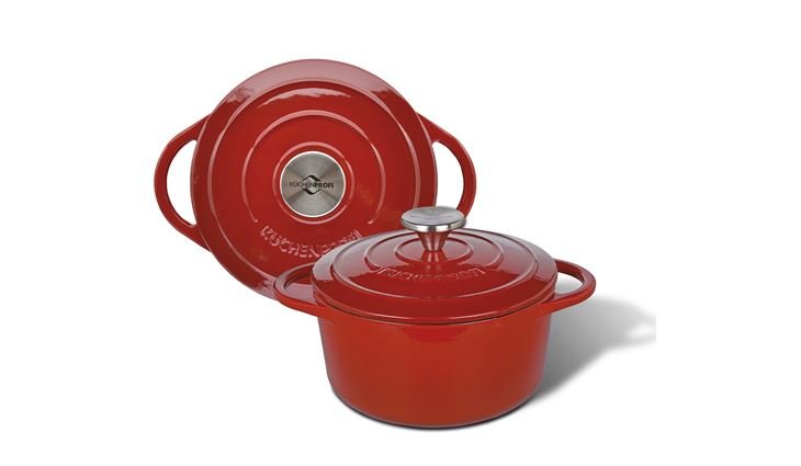 Küchenprofi Bratentopf rund, 20 cm classic red