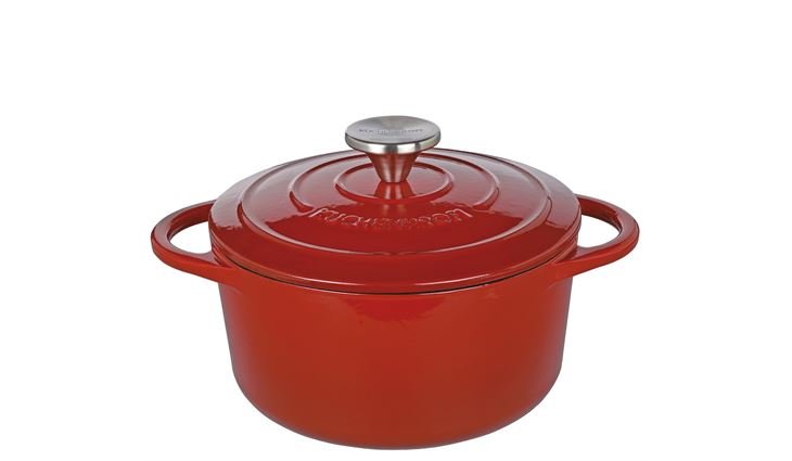 Küchenprofi Bratentopf rund, 20 cm classic red