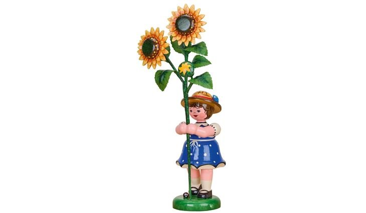 Hubrig Mädchen mit Sonnenblume 17cm